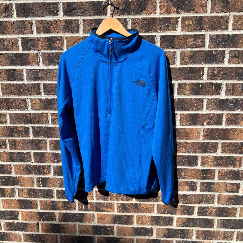 The North Face Bright Blue Grid Fleece Pullover